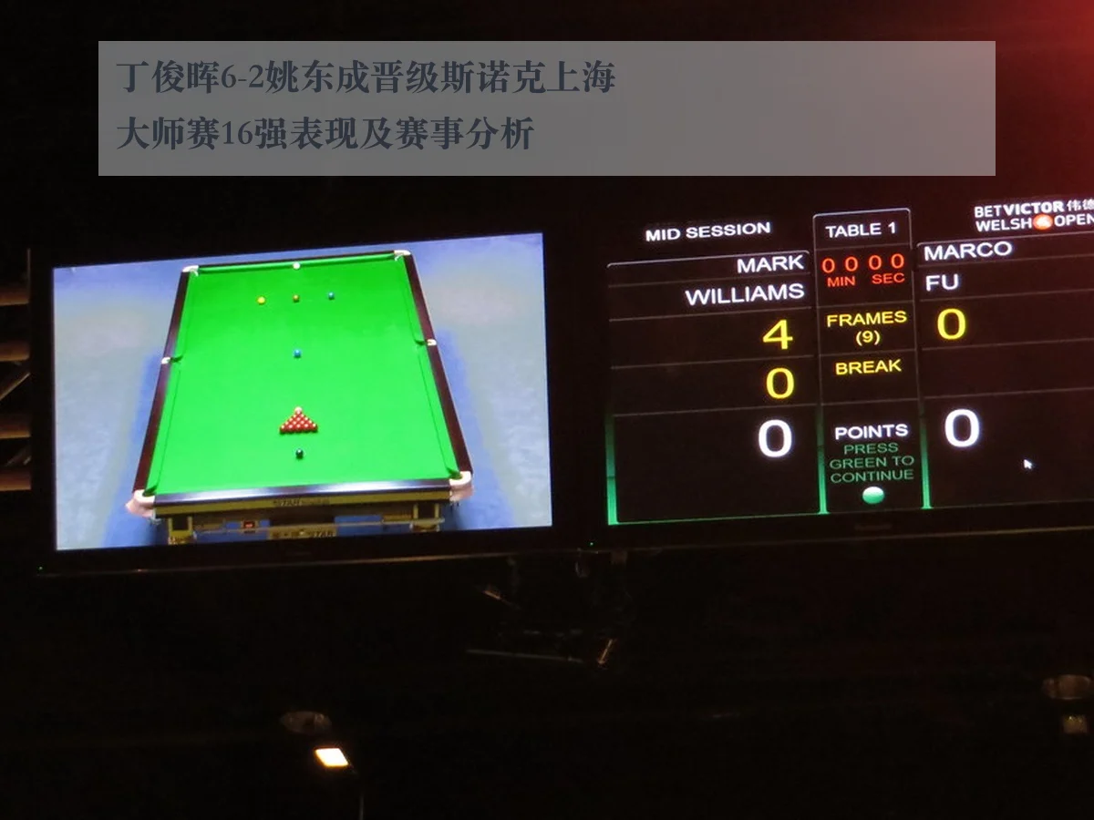 丁俊晖6-2姚东成晋级斯诺克上海大师赛16强表现及赛事分析